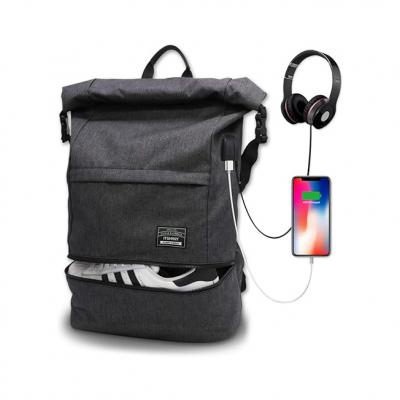 HD-BP018 Roll Top Backpack With USB Charger